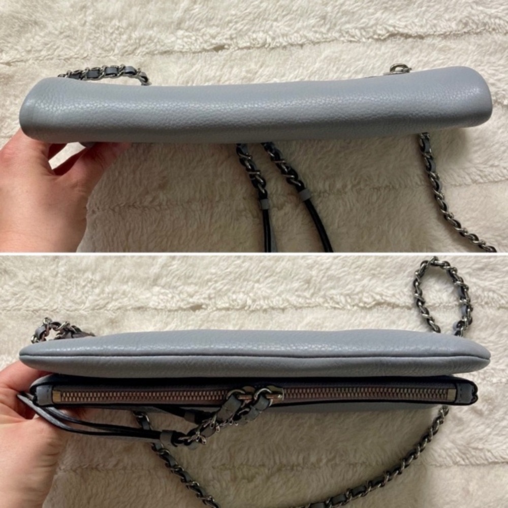 Michael Kors Corrine Crossbody Bag Dove Grey Leather - Picture 10 of 17